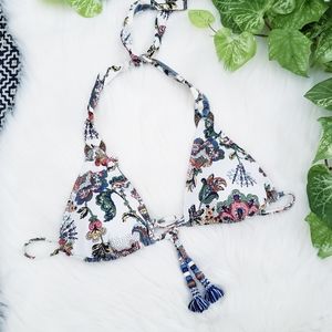 Lucky Brand Paisley Bikini Top Size Medium